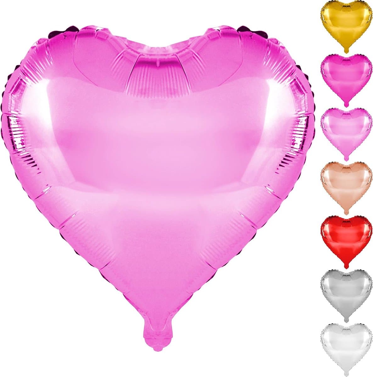 Ballonnen hartjes 10st. 45cm liefde bruiloft decoratie (kleur: roze)