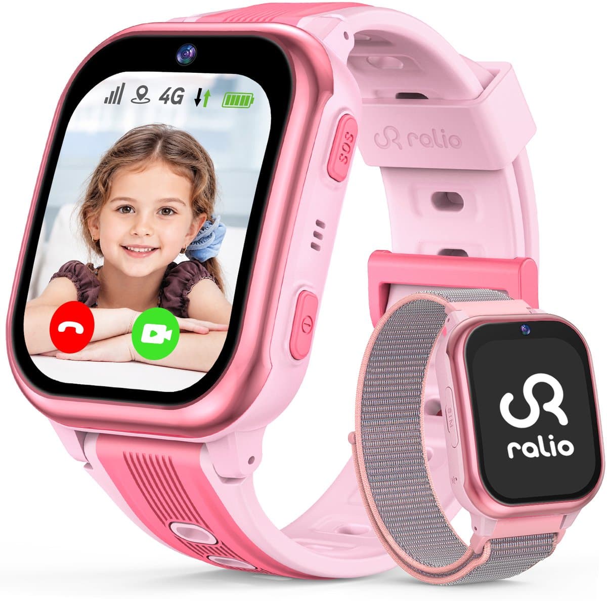 Ralio GPS horloge kind - 4G - Smartwatch Kinderen Met Simkaart - Video bellen& SOS-knop - GPS Tracker Kind - Schoolmodus - Waterdicht Kinderhorloge - Stappenteller, Geofencing -Cadeaus voor Jongens en Meisjes