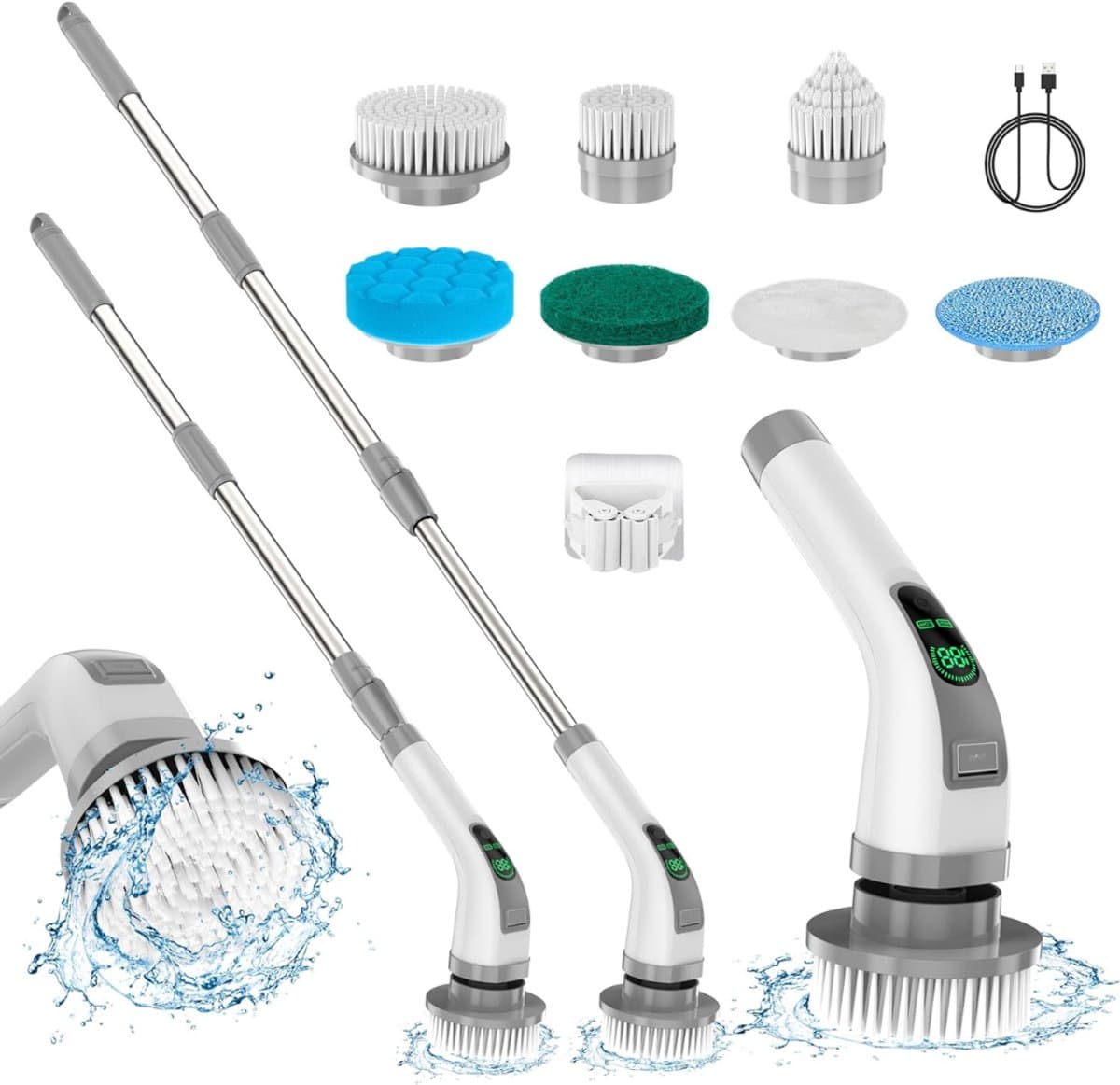 AMA® Electrische Dweil - Badkamerschrobber - Schrobzuigmachine - 44.5x17x8cm - Plastic