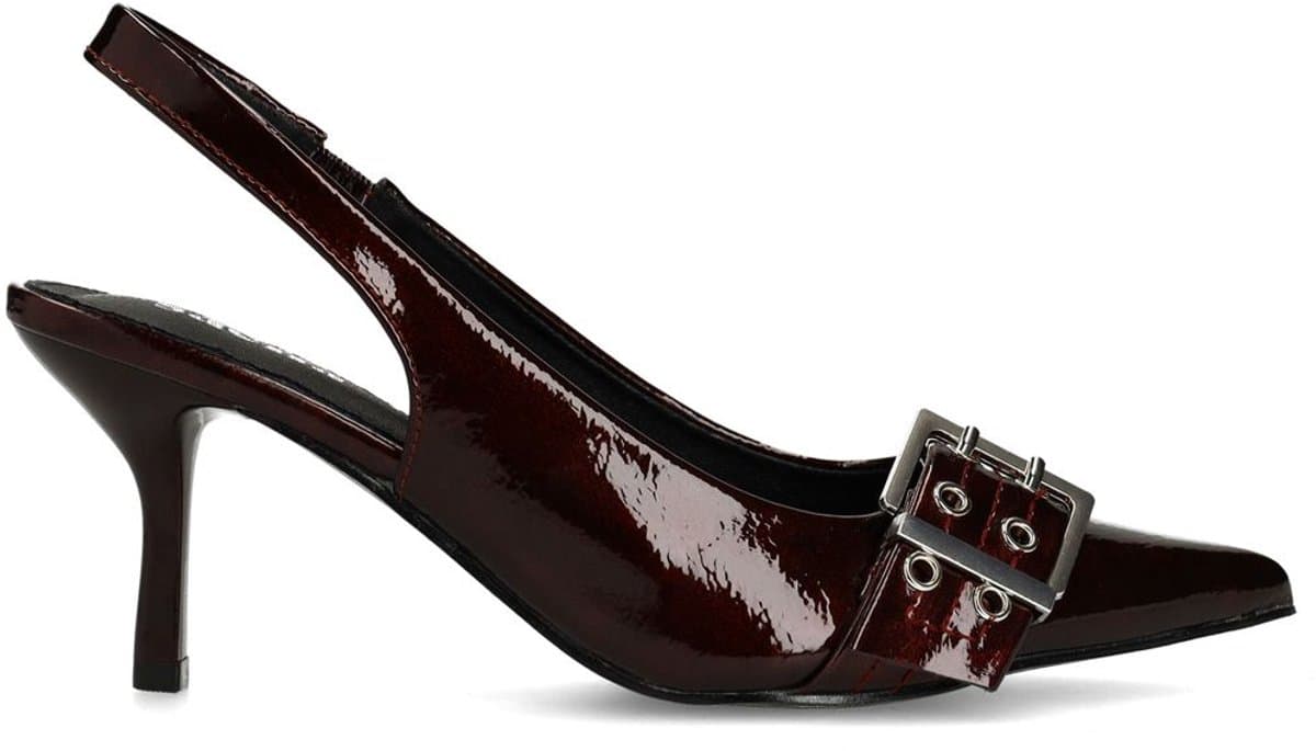 Sacha - Dames - Burgundy buckle slingbacks - Maat 38