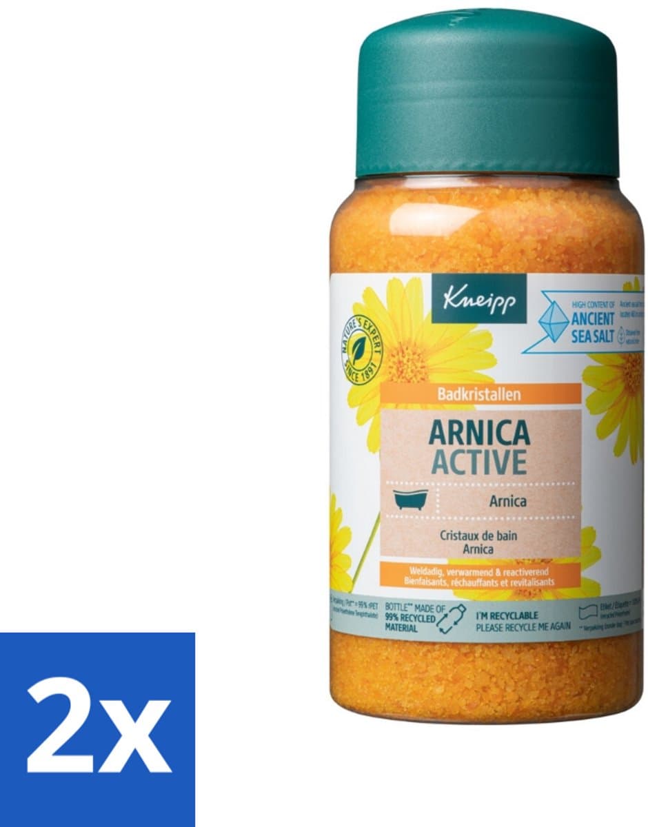 Kneipp - Badzout - Badkristallen - Muscle Relaxation - Arnica - 600 g - Voordeelverpakking - 2 stuks