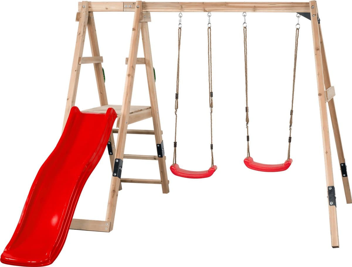SwingKing Schommel Ava - Glijbaan Rood