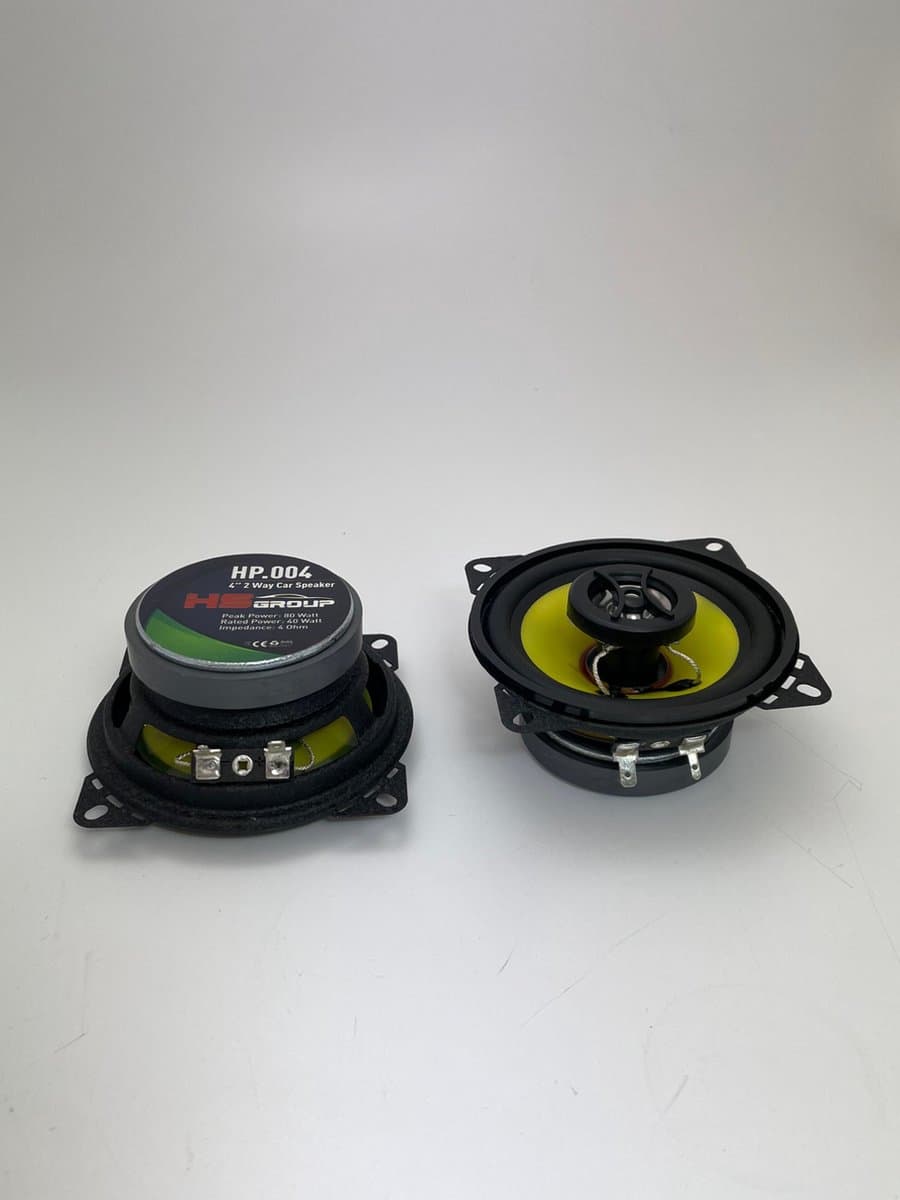 Happysound - HP.004 - COAX - 2-WEG - auto speakers - set (2stuks) - 100mm 10CM 10 cm - 80W neodimium tweeter - gelijk aan ML100 Calearo EAN: 8010925691148