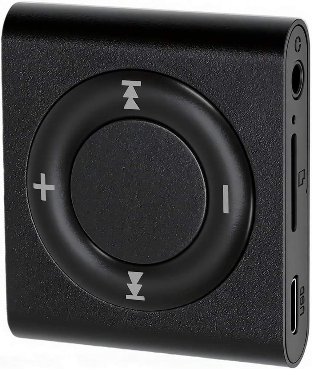 Draagbare MP3-speler - Muziekspeler Digitale Audio - Muziek Luisteren Onderweg - Ingebouwde Luidspreker - 64 GB - Zwart