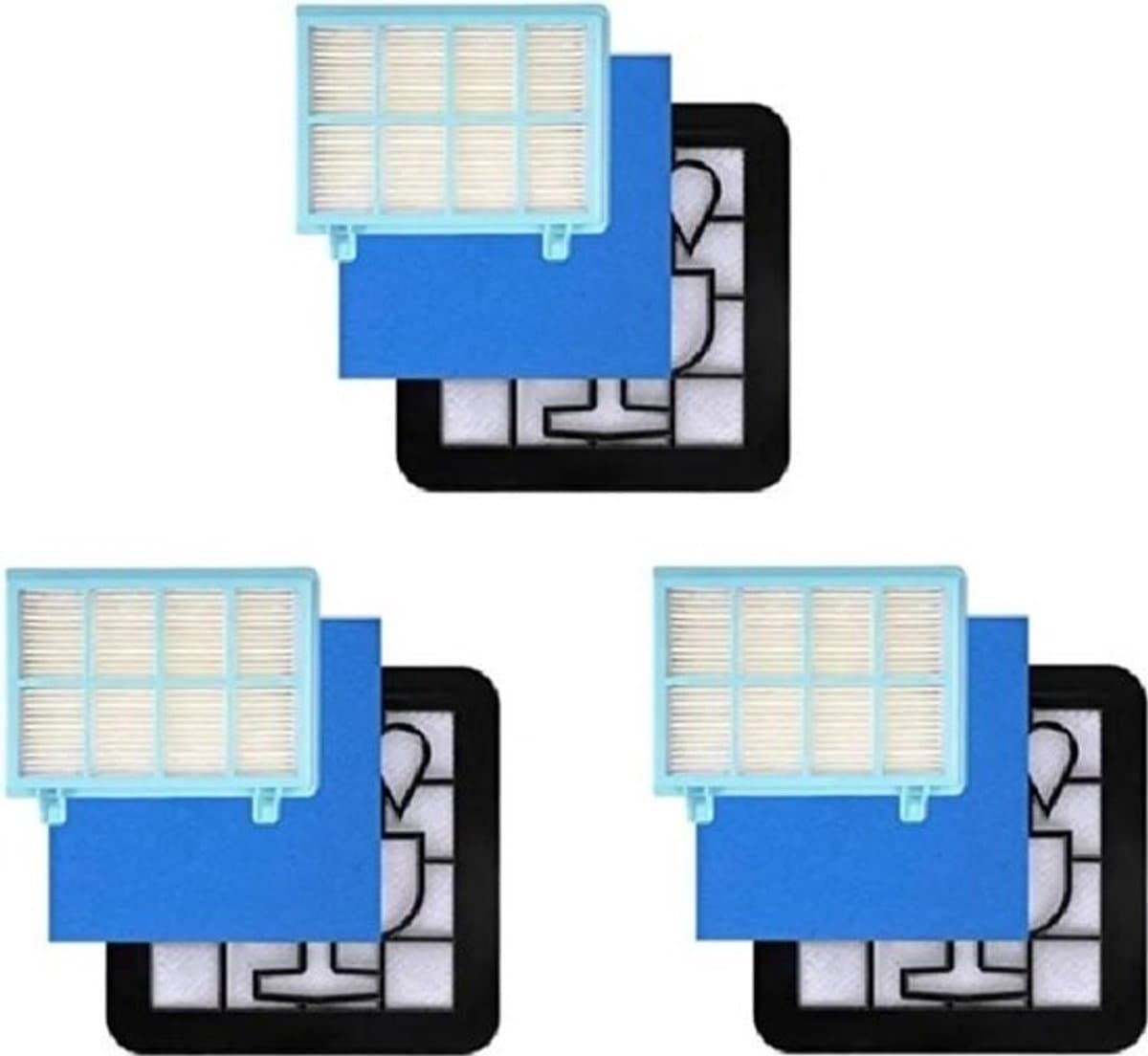 3-delige filterset Geschikt voor PowerPro Compact stofzuigers, FC8010/01 en FC9332/09
