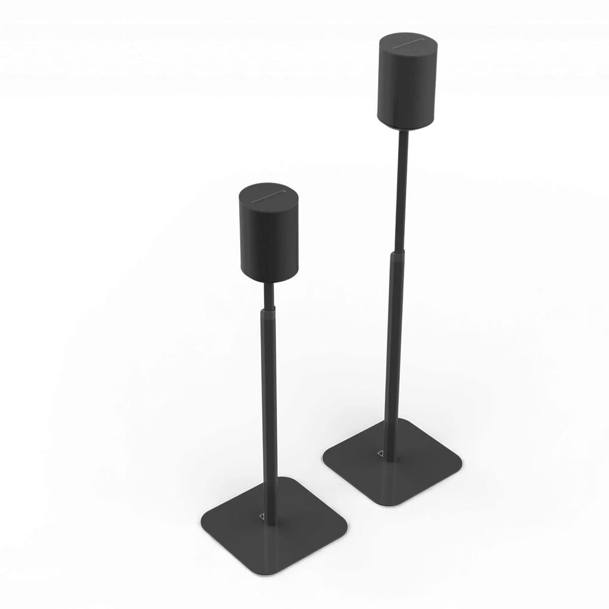 Flexson Set Verstelbare Vloerstandaards voor Sonos Era 100 – Zwart - Verstelbare hoogte