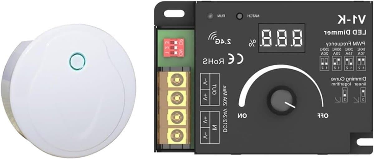 Draadloze Dimmer - Lichtstrip Controller - Verlichting Instellen - Digitaal Display - 20A - Model G