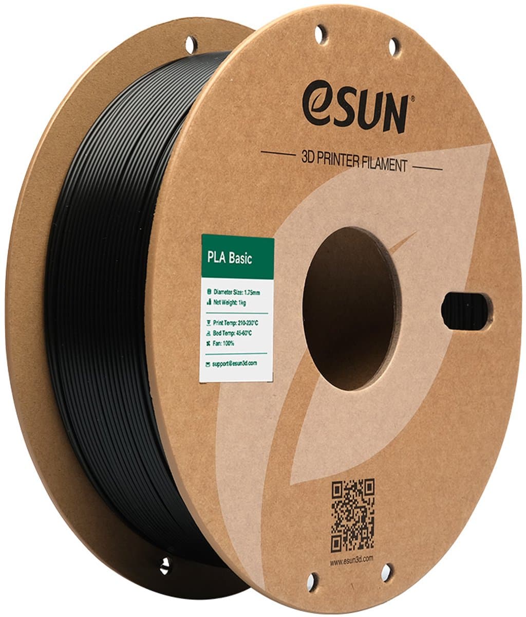 eSun PLA-Basic Zwart / Black 1 kg - 1.75mm - 3D printer filament