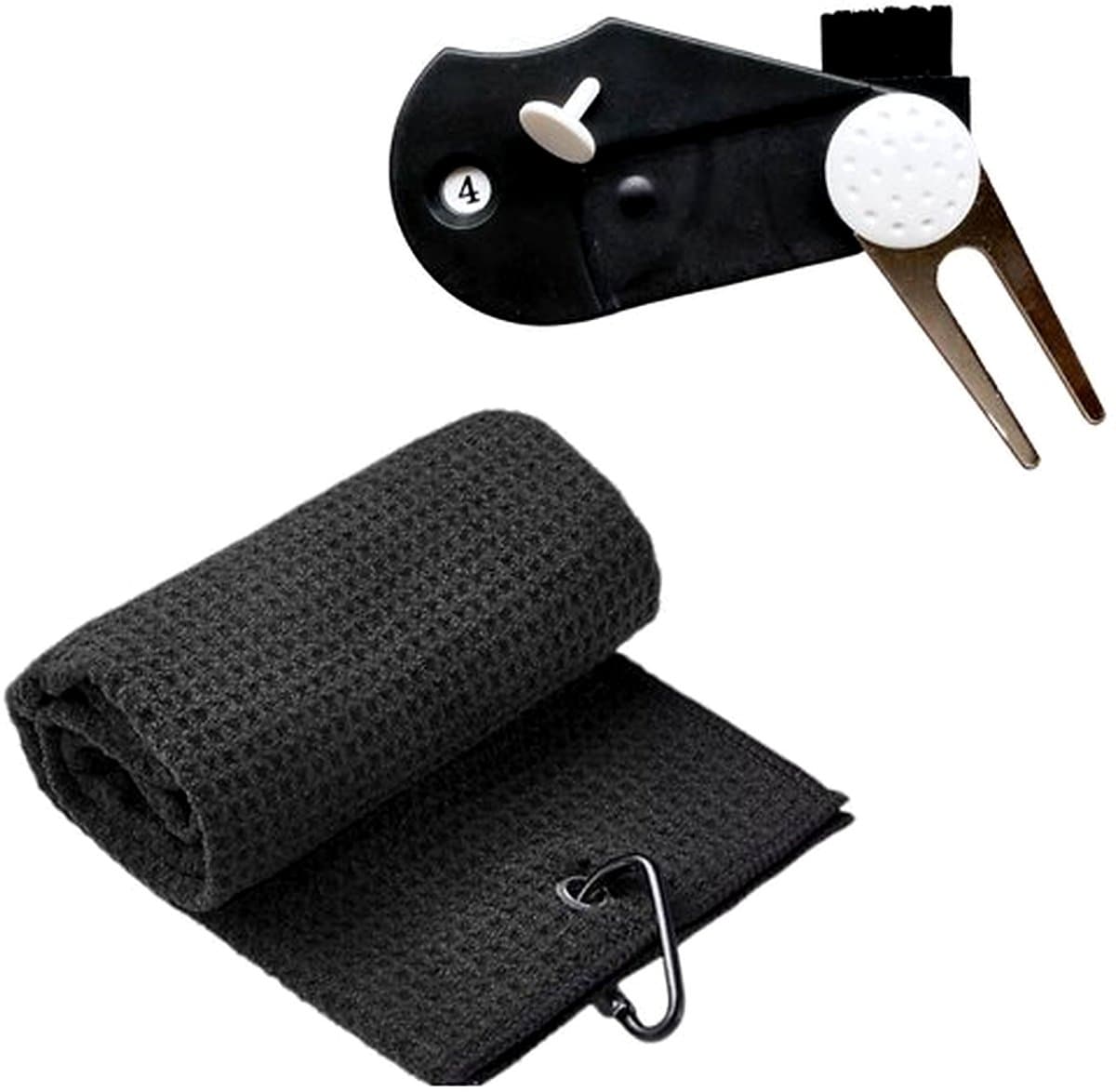 Jobber Sports - Golf handdoek + 4 in 1 pitchfork - Golf Accessoires