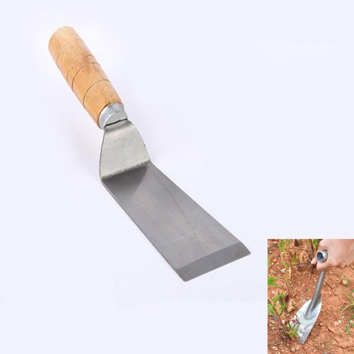 Tuinschep Roestvrij Staal - Handschep Plantspade - Planten Verpotten - Ergonomische Handgreep - 25 cm - Zilver