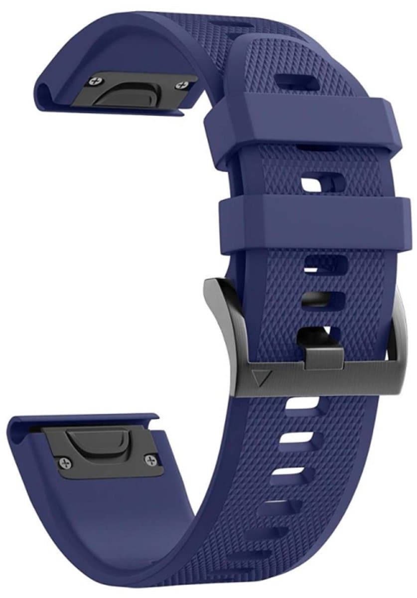 Voor Garmin Fenix 7S 20mm Silicone Watch-band (Midnight Blue.)