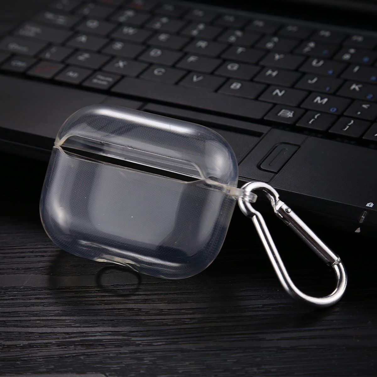 AirPods hoesjes van By Qubix - AirPods Pro / AirPods Pro 2 Transparant hoesje - Met bevestigingsclip Airpods Pro Case Hoesje voor Airpods pro Hoes
