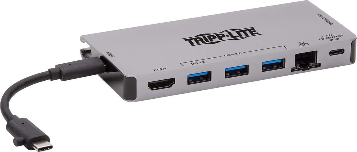 Tripp Lite U442-DOCK5D-GY laptop dock & poortreplicator Bedraad USB 3.2 Gen 1 (3.1 Gen 1) Type-C Grijs