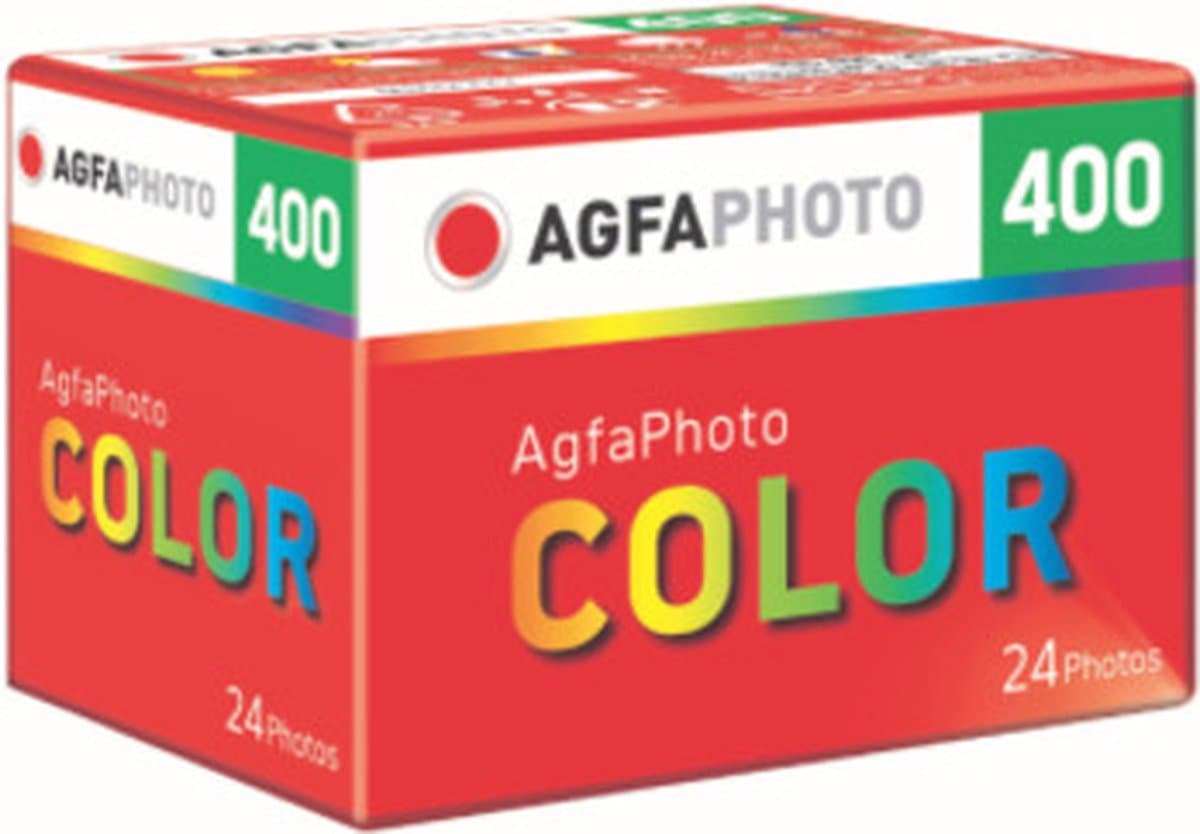 AgfaPhoto Colour 400 – Kleurfilm 135 mm – 24 opnames – ISO 400 – Compatibel met analoge camera’s – Uitstekende beeldkwaliteit bij weinig licht