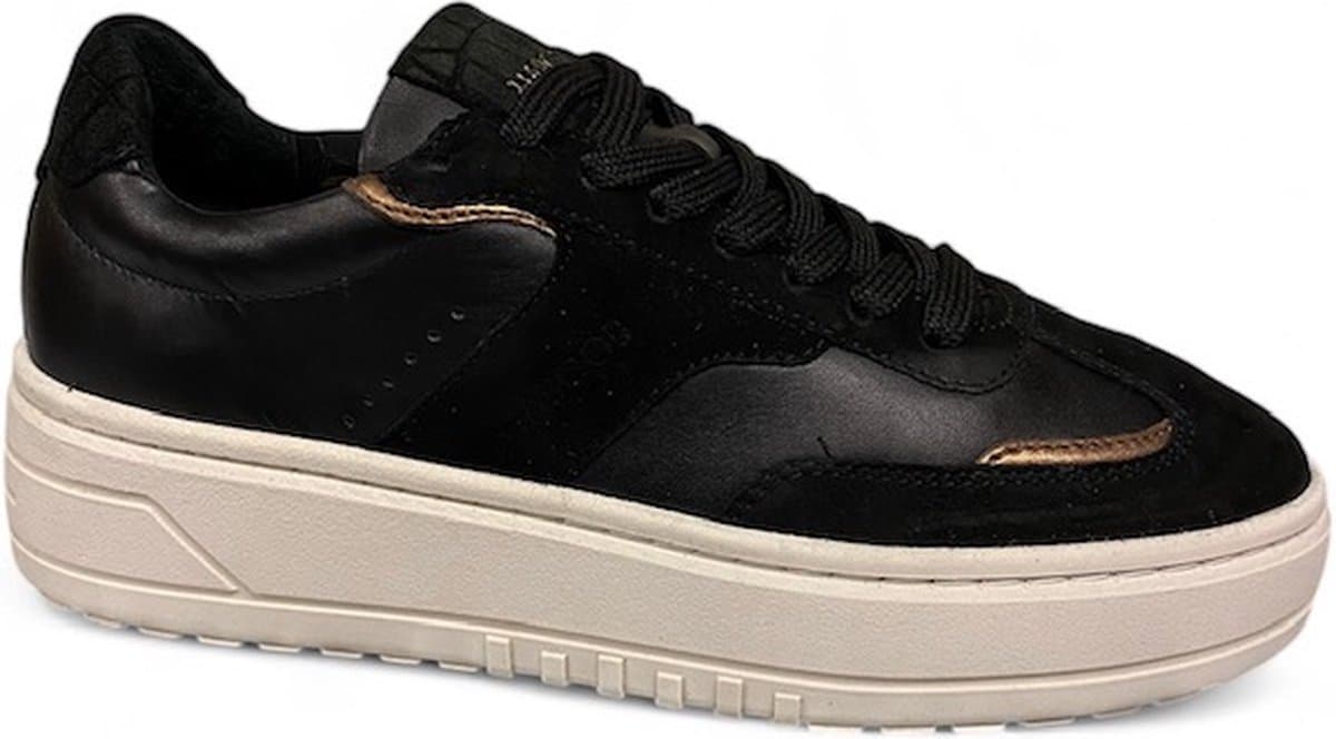 Haboob Anemone Sneakers - Leer - Dames - Zwart - Maat 40