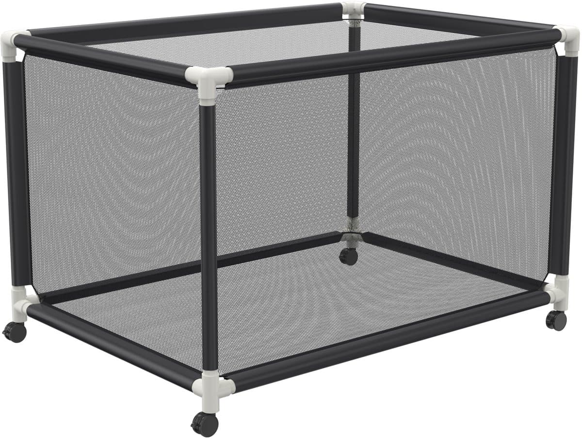Aufun Zwembad Opbergbox, Rollende Zwembad Opbergwagen, Opbergbox Met Nylon Mandbeugel, Kan Worden Geplaatst Op Speelgoed, Boeien, Handdoeken, 122X78X88Cm