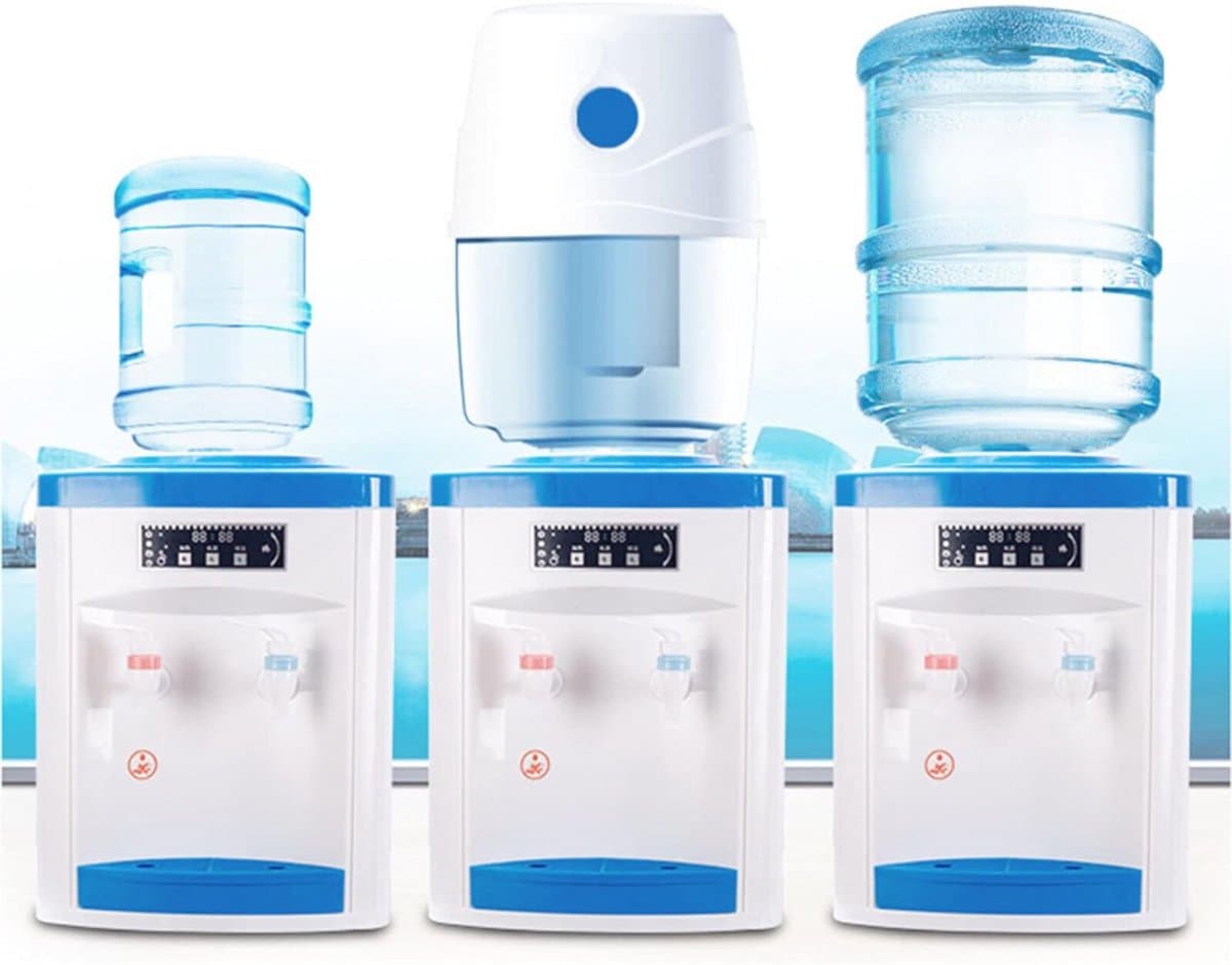 GTB® Waterkoeler - Waterdispenser met Koud Water - Waterkoeler Dispenser - Wit en Blauw - 40cm x 30cm x 30cm