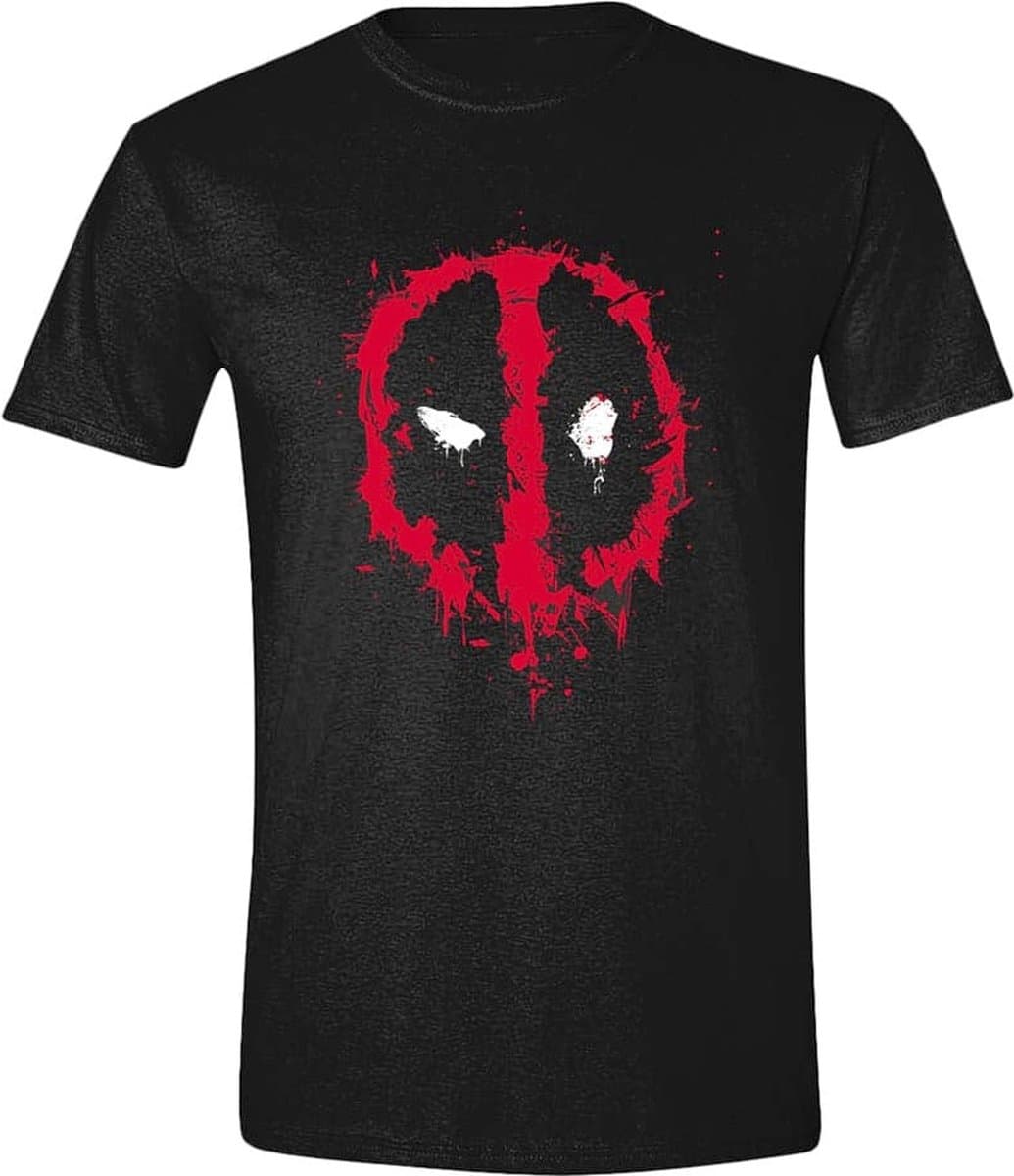 PCMerch Deadpool - Splat Logo Heren Tshirt - M - Zwart
