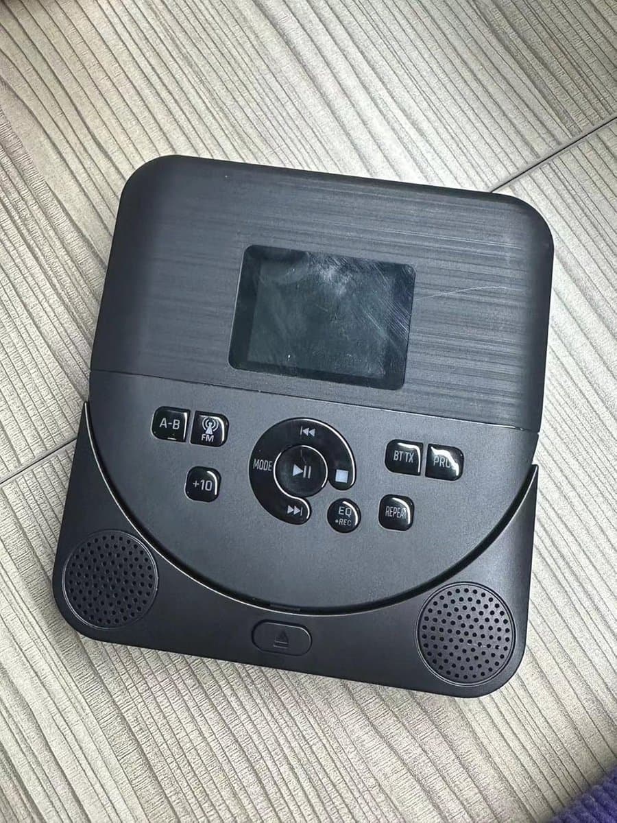 Draagbare CD-speler met Bluetooth, luidspreker en oplaadbare batterij