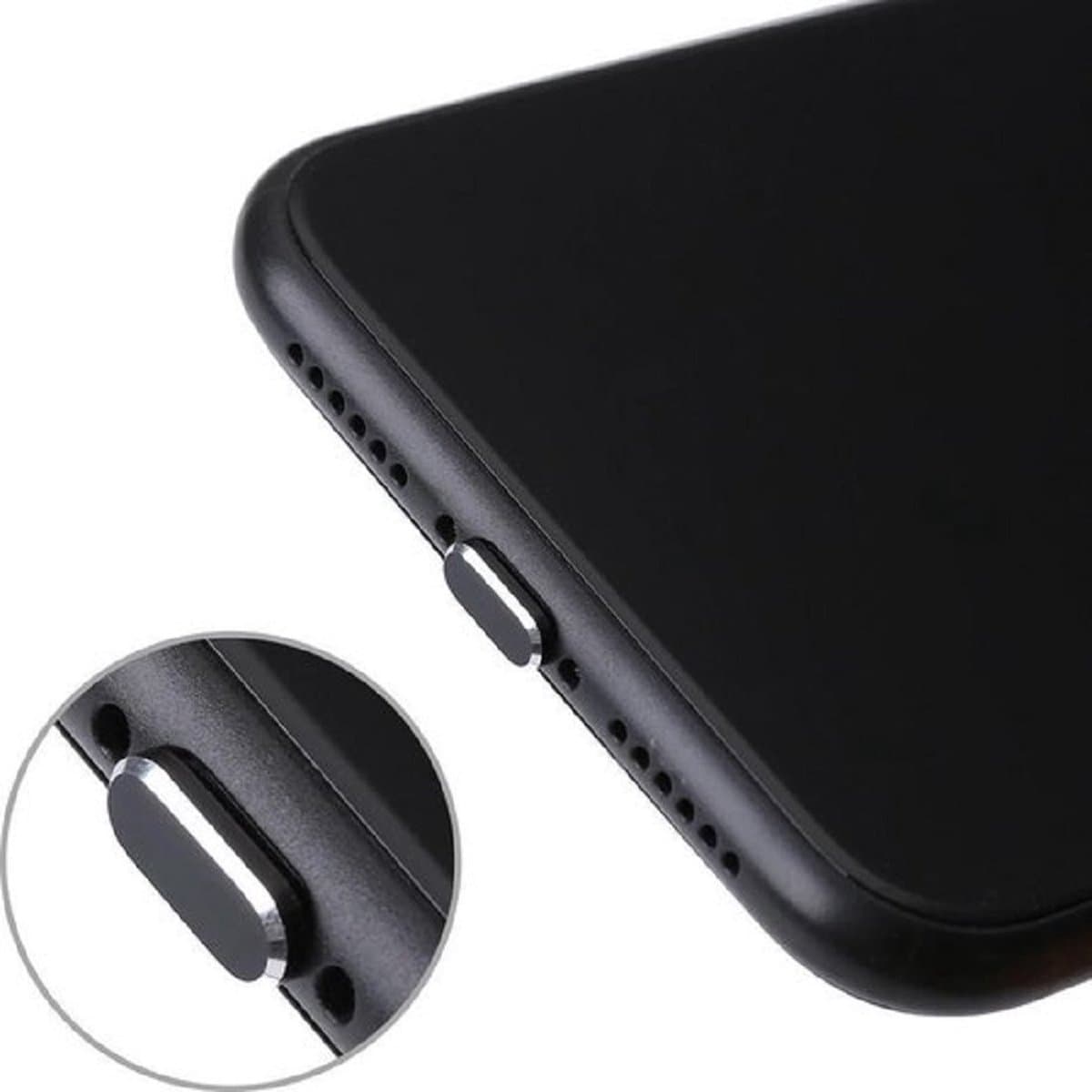 Dust Plug Compatible with iPhone 12mini/12/12pro/12promax/13mini/13/13pro/13promax/14/14plus/14pro/14promax, Dust Plug/stof plug in het zwart/ black