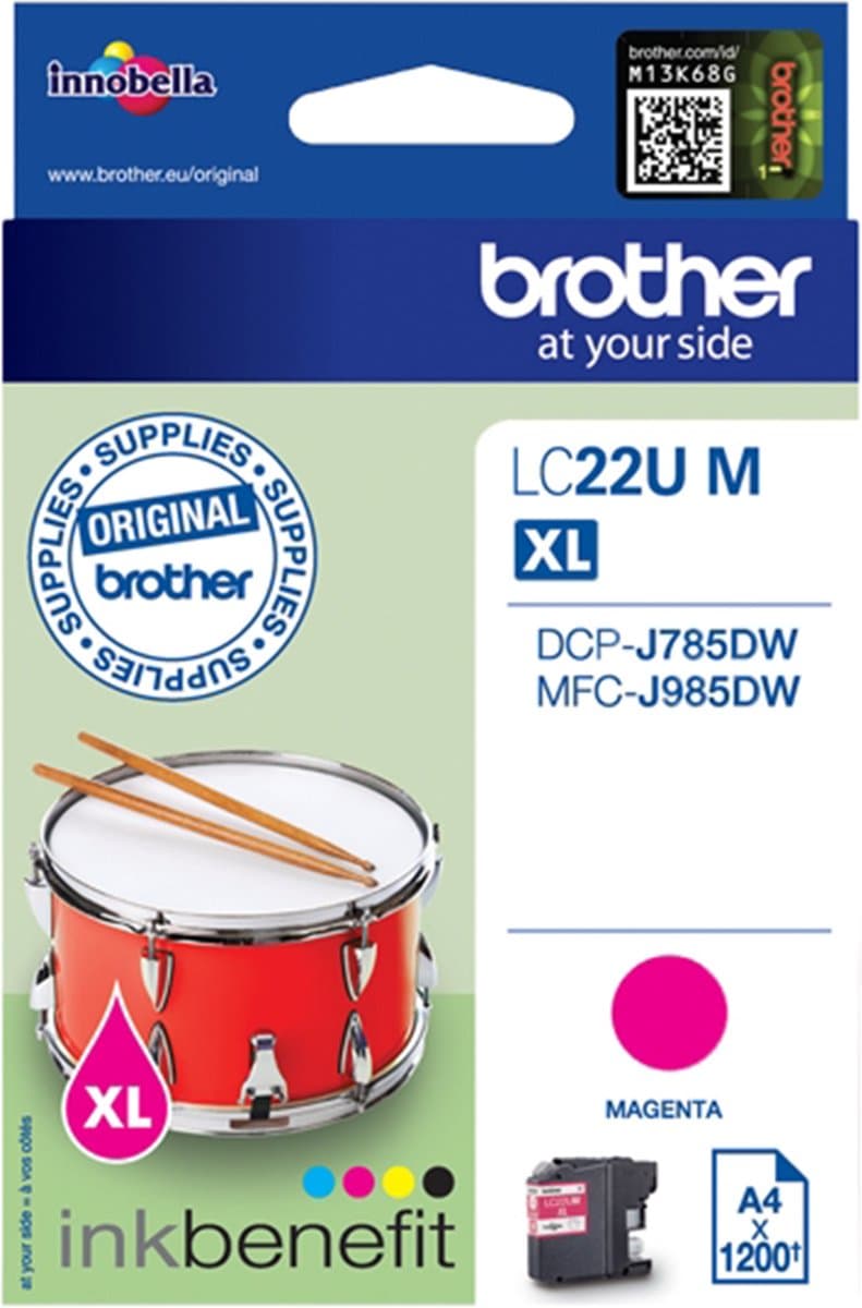 Brother LC22UM originele inktcartridge - magenta - hoge capaciteit (XL) - 1 stuk
