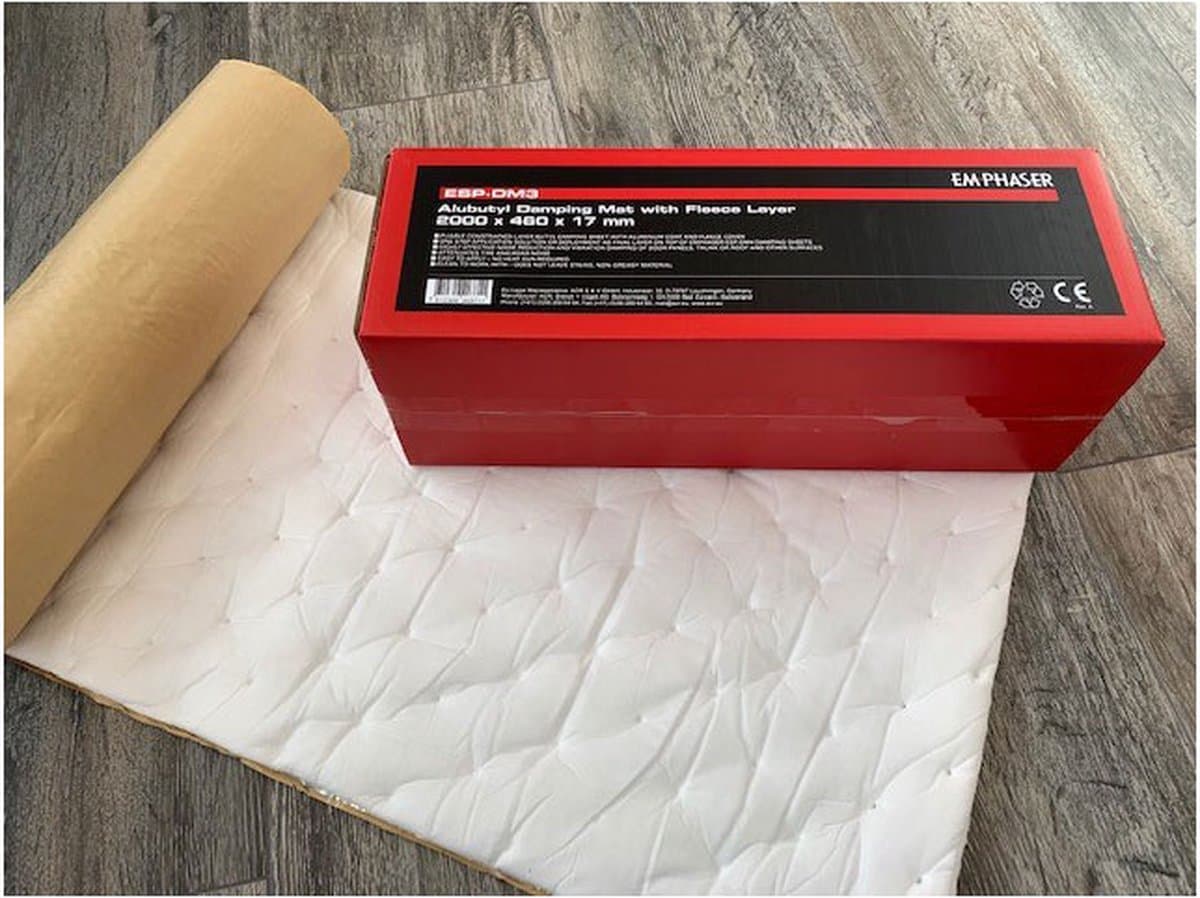 Emphaser ESP-DM3 – Dempingsmateriaal - Auto isolatie - Fleece - 2000 x 460mm – 1 m2