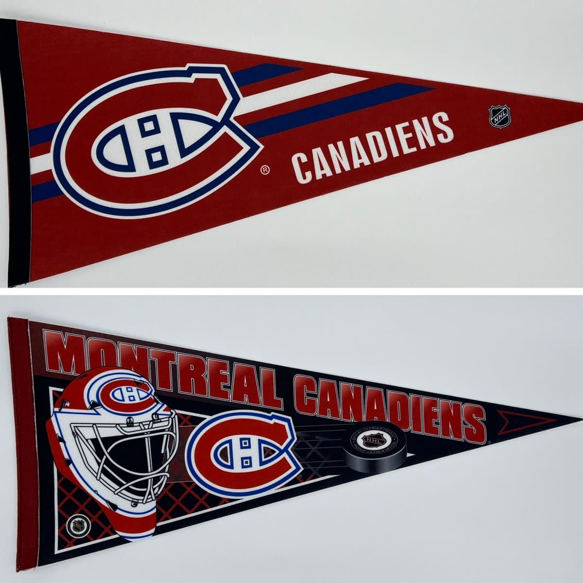 USArticlesEU - Montreal Canadiens - Canada - NHL - Vaantje - Ijshockey - Hockey - Ice Hockey - Sportvaantje - Pennant - Wimpel - Vlag - 31 x 72 cm - Goalie Design Canadiens