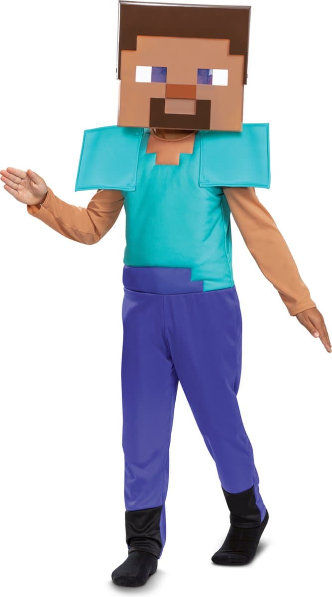 MINECRAFT (MOJANG), Steve Fancy Dress, Maat XS (3T-4T jaar), Jongens