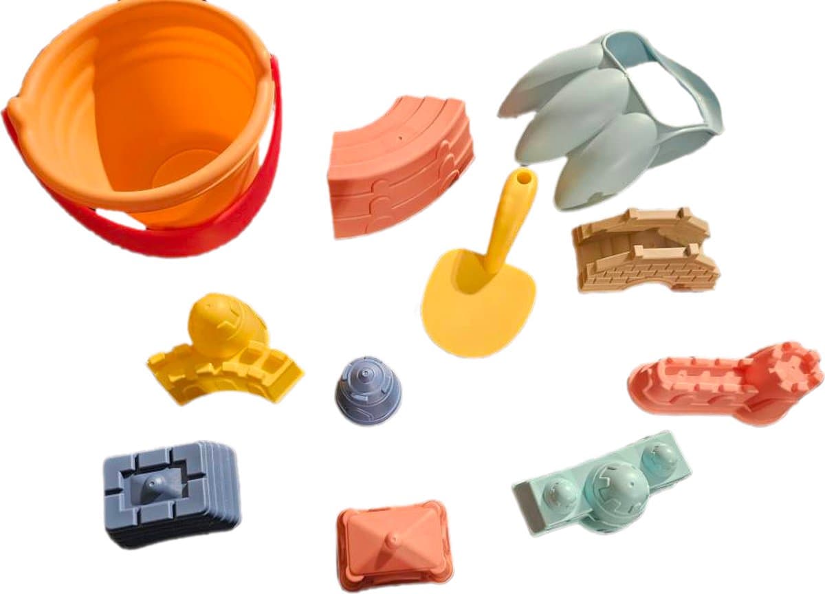 Booyaka® Strand set zandkastelen en steden bouwen 11 delig - Strand speelgoed - Strandspeelgoed - Zandset - Zandbak set - Zandbak speelgoed - Zandbakspeelgoed - Zandkasteel bouwen - Zomer Strandspeelgoed - Strandemmer - Strandschep - Strandset
