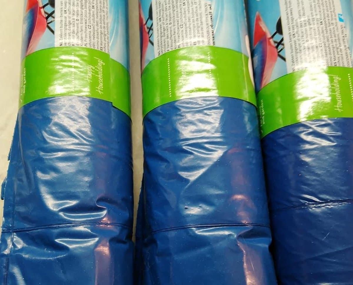 grofvuilzakken blauw X - large 120 L/ 30 (3 pakken) stuks met sluiting/ 70 x 110 cm