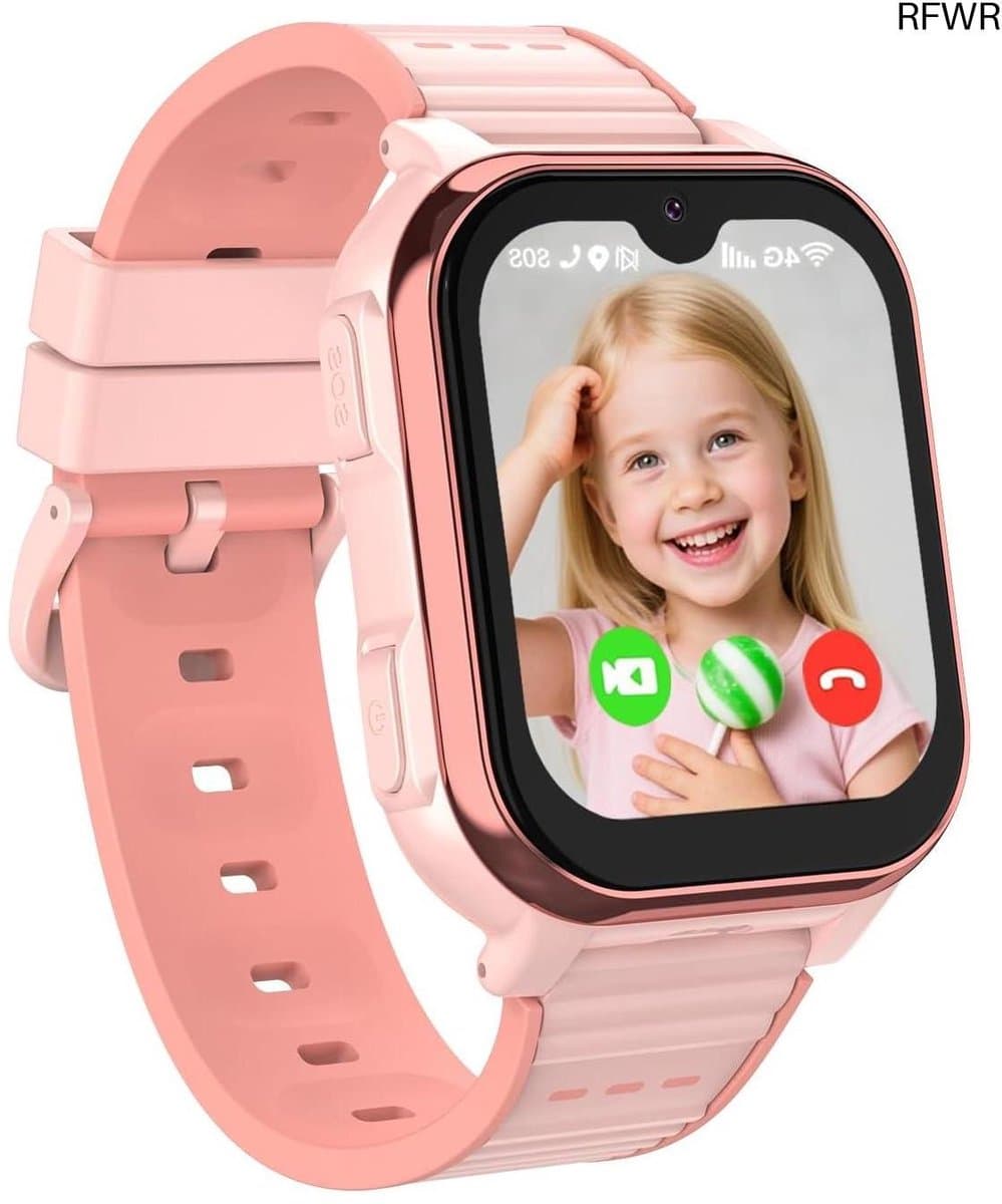 RFWR® 4G Smartwatch voor Kinderen met GPS en Telefoon, Waterdicht, Videogesprek en SOS-functie - Ideaal voor Jongens en Meisjes