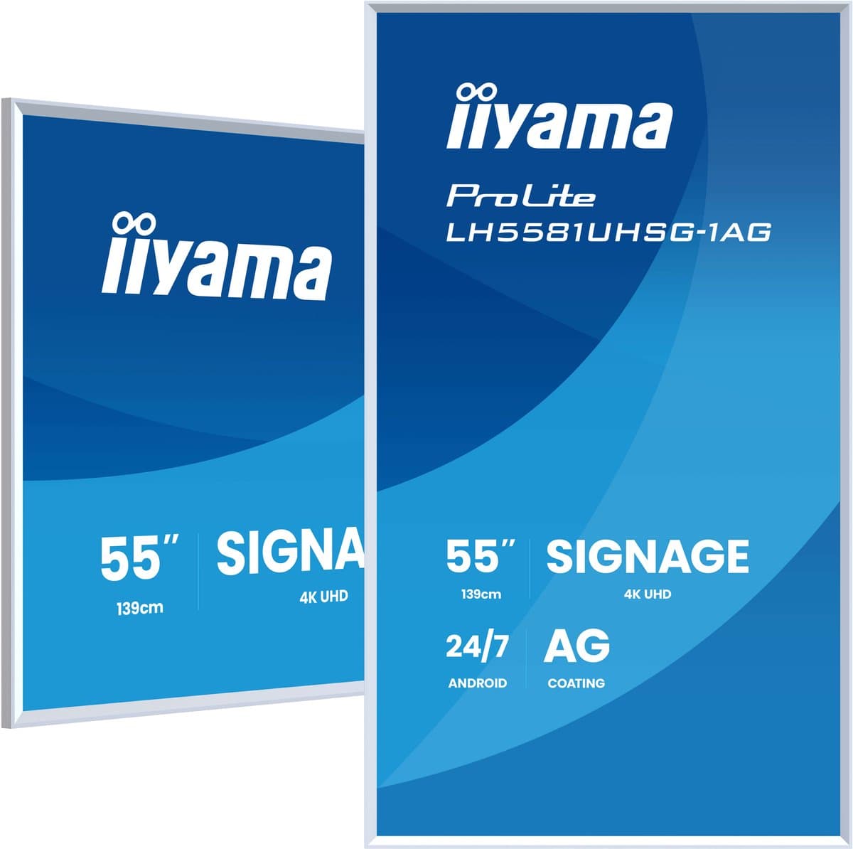 iiyama LH5581UHSG-1AG beeldkrant Digitale signage flatscreen 138,7 cm (54.6") Wifi 500 cd/m² 4K Ultra HD Wit Type processor Android 24/7