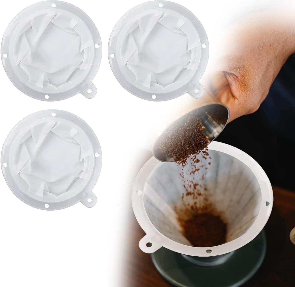 Allecto plus - Fijne Nylon Zeef Filterdoek voor Keuken, Wijn & Notenmelk - 200 mesh/300 mesh/400 mesh - 3 stuks