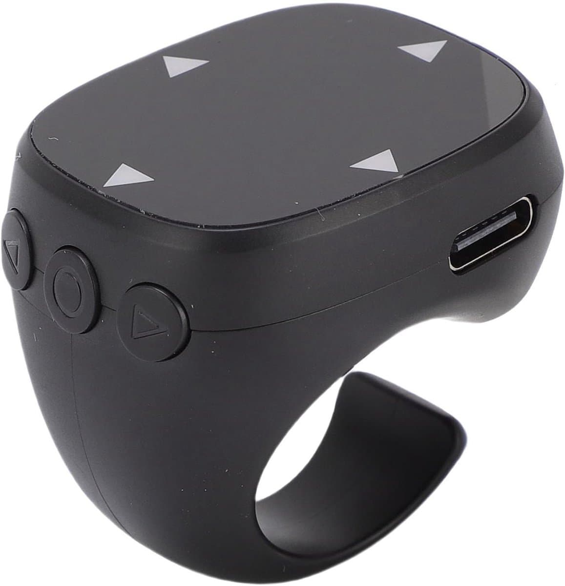 Draadloze Pageturner voor Telefoon en Tablet, Bluetooth 5.3 Scroll Ring met Touchpad en Afstandsbediening (Zwart)