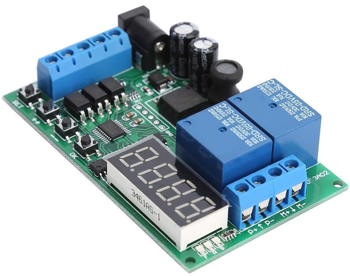 Allecto - Motor Vooruit Achteruit DC Controller - Tijdvertraging - 5V-24V - Betrouwbare sturing - Ideaal voor hobbyprojecten - Eenvoudig in gebruik