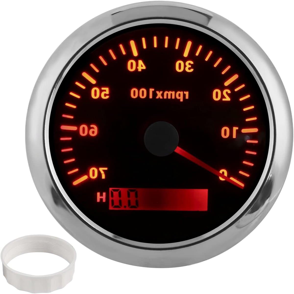 Toerenteller - Motor meter - Motor status monitoren - IP67 waterdicht - 85 mm - Zwart