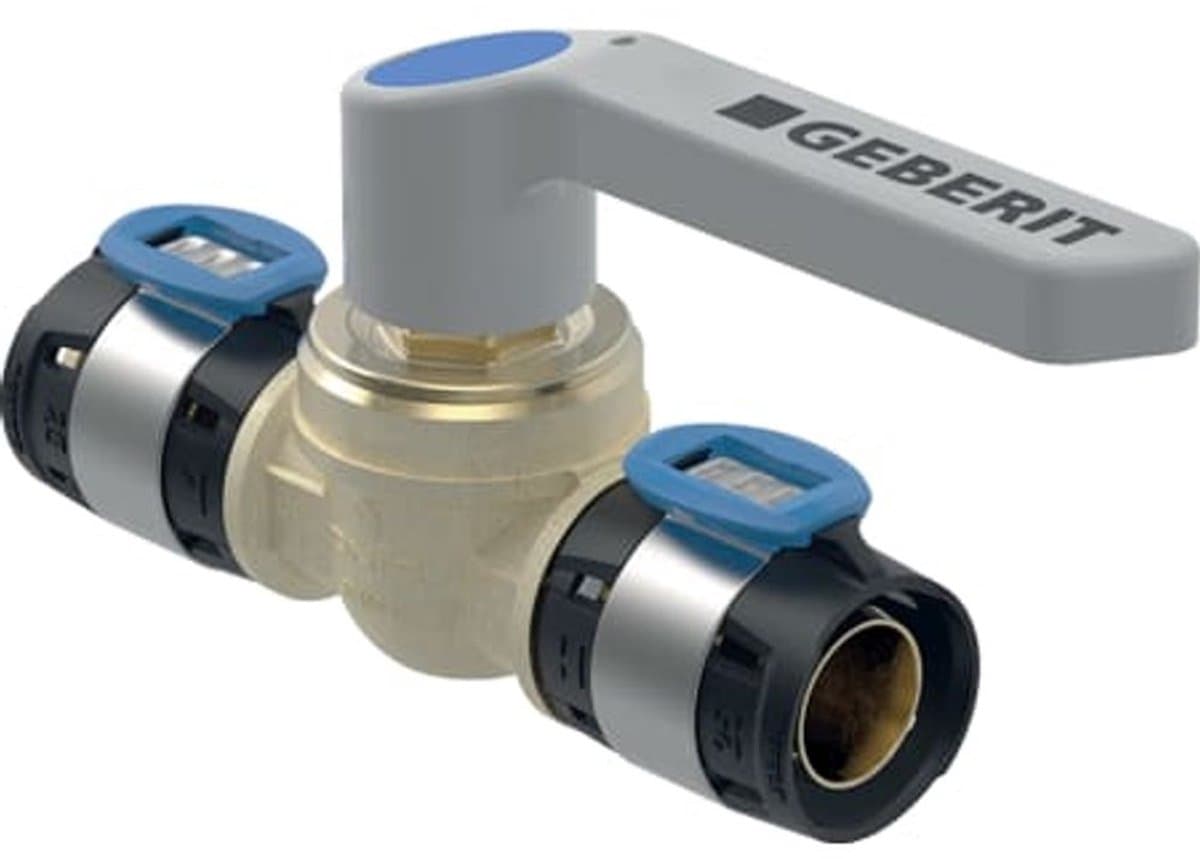 Geberit FlowFit kogelkraan met hendel brons d40