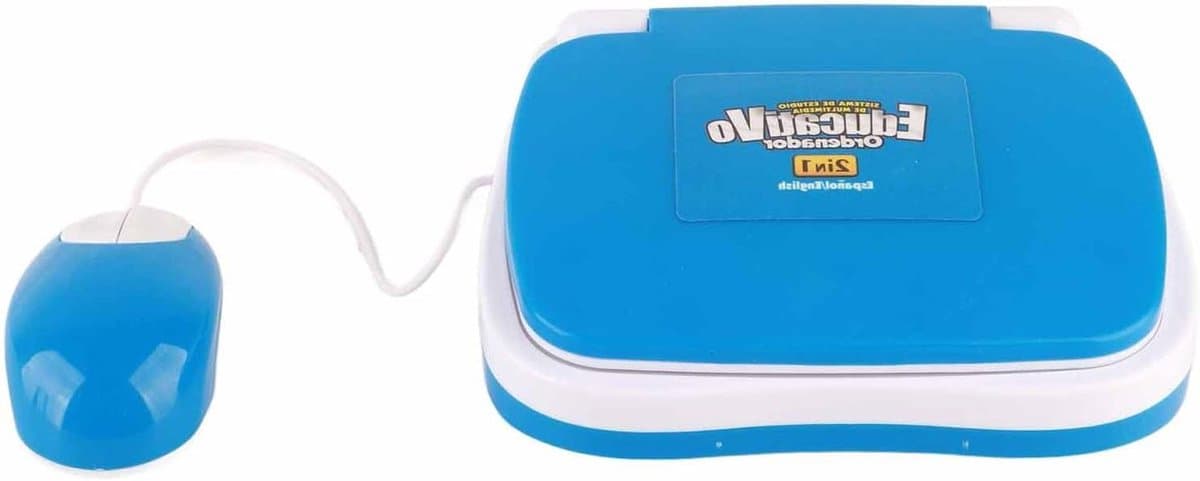 Leer Laptop - Educatieve Tablet - Talen Leren - Interactief Herlezen - 25 x 3 cm - Blauw