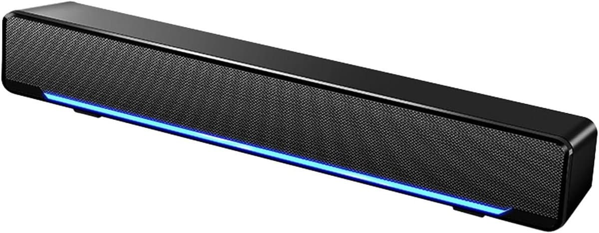 Stereo Soundbar - Muziek Speler - Desktop Audio - 3D Stereo Geluid - 32 cm Lang - Zwart