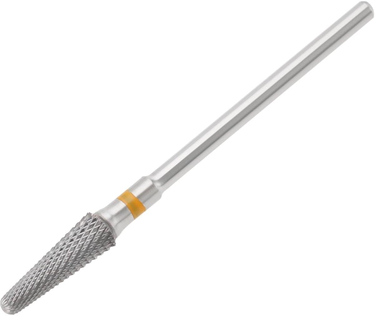 Dailygoody - Harde Metalen Frees - Manicure-Boortje - XF Geel Extra Fijn - 2,35 mm - Voor Gelnagels - Professioneel Gebruik - Zilver