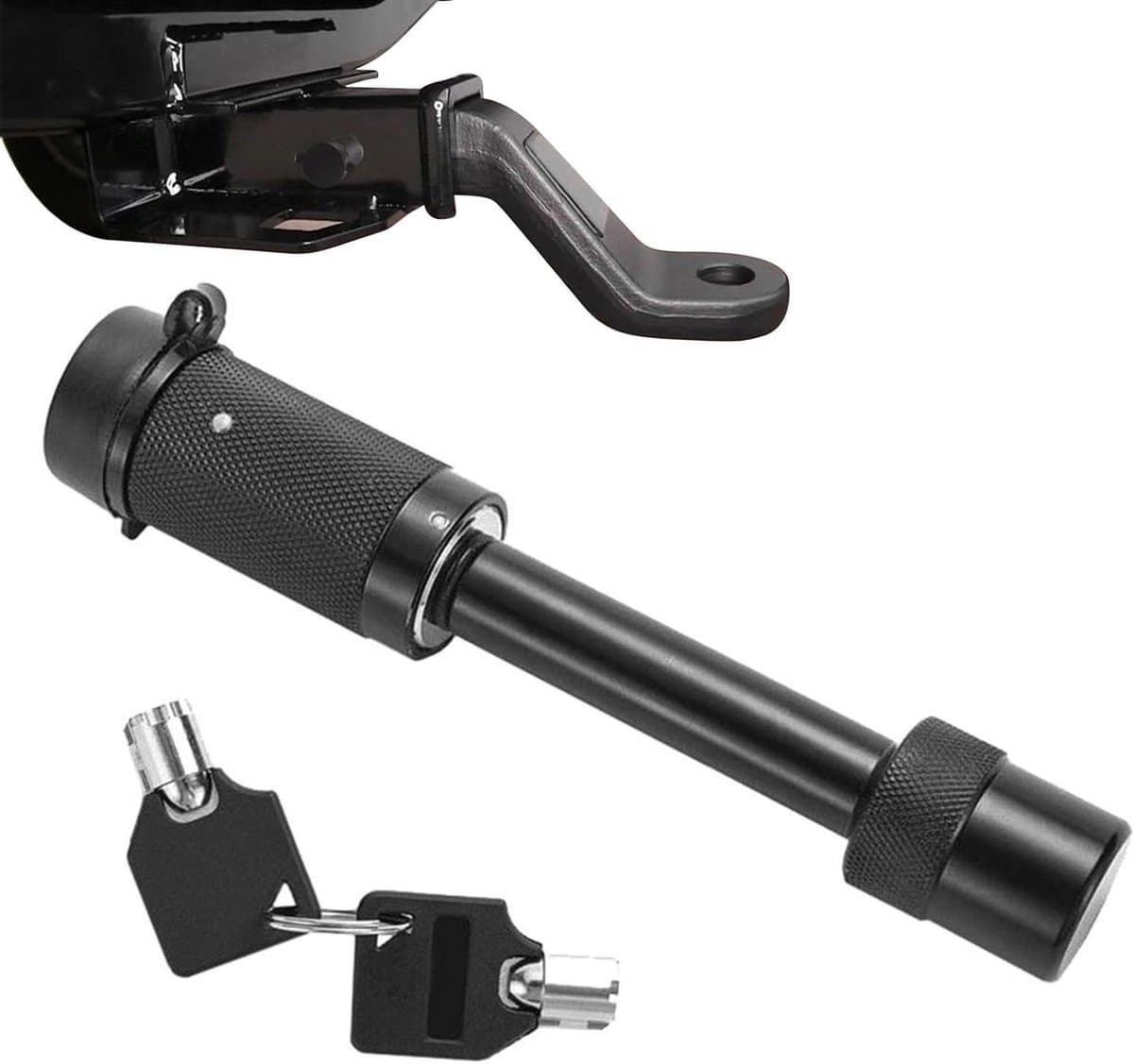 Koppelingsslot Aanhanger - Vergrendelingspen - Veilige Aanhanger - Waterdicht Rubberen Deksel - 25 Inch Ontvanger - Zwart