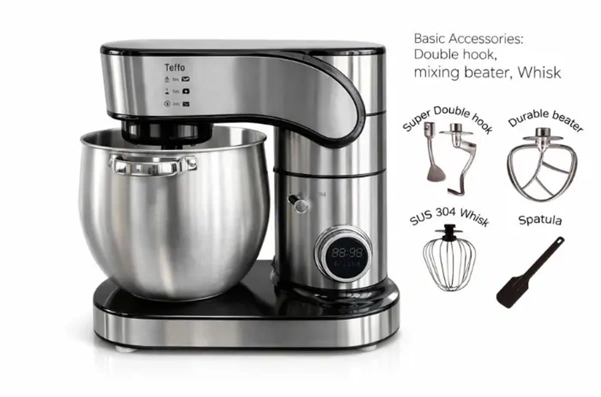 Teffo Keukenmachine 12L 2000W – deegmachine/mixer voor brood en taart – Hamurmakinesi