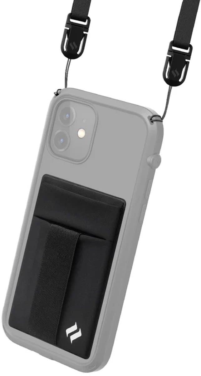 Catalyst Stick On Wallet & Shoulder Strap Bundle Stealth Black