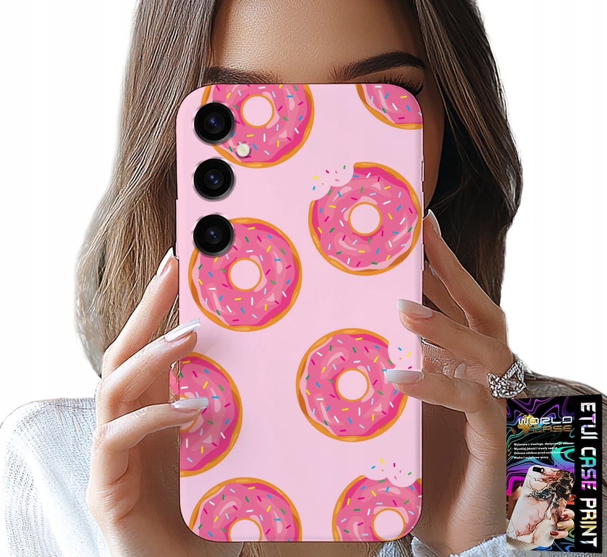 HOESJE VOOR SAMSUNG GALAXY S24 FE - PATROON MET DONUTS EN SUIKERCOATING