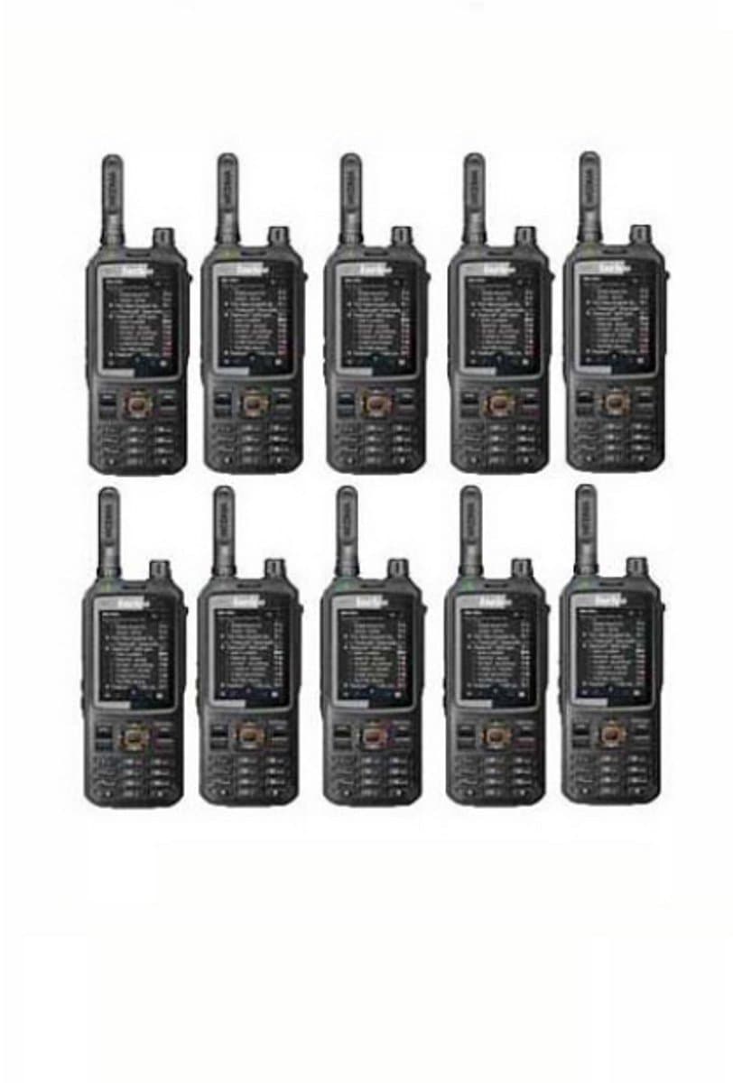 Set van 10 Inrico T320 V2 4G LTE Zello Portofoon, GPS, Wifi met beveiliging oortje