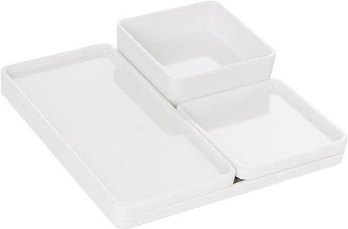 Pantone Serveerset - Blanc de Blanc 11-4800 - Wit - Set van 4 stuks