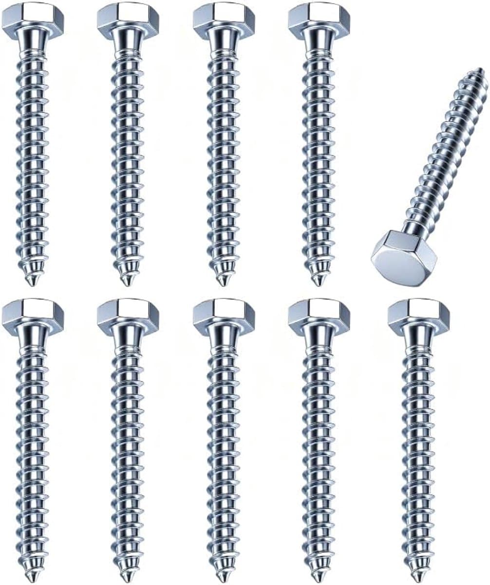 Houtschroeven M6 x 50 mm, verzinkte bodemtrekker voor terras