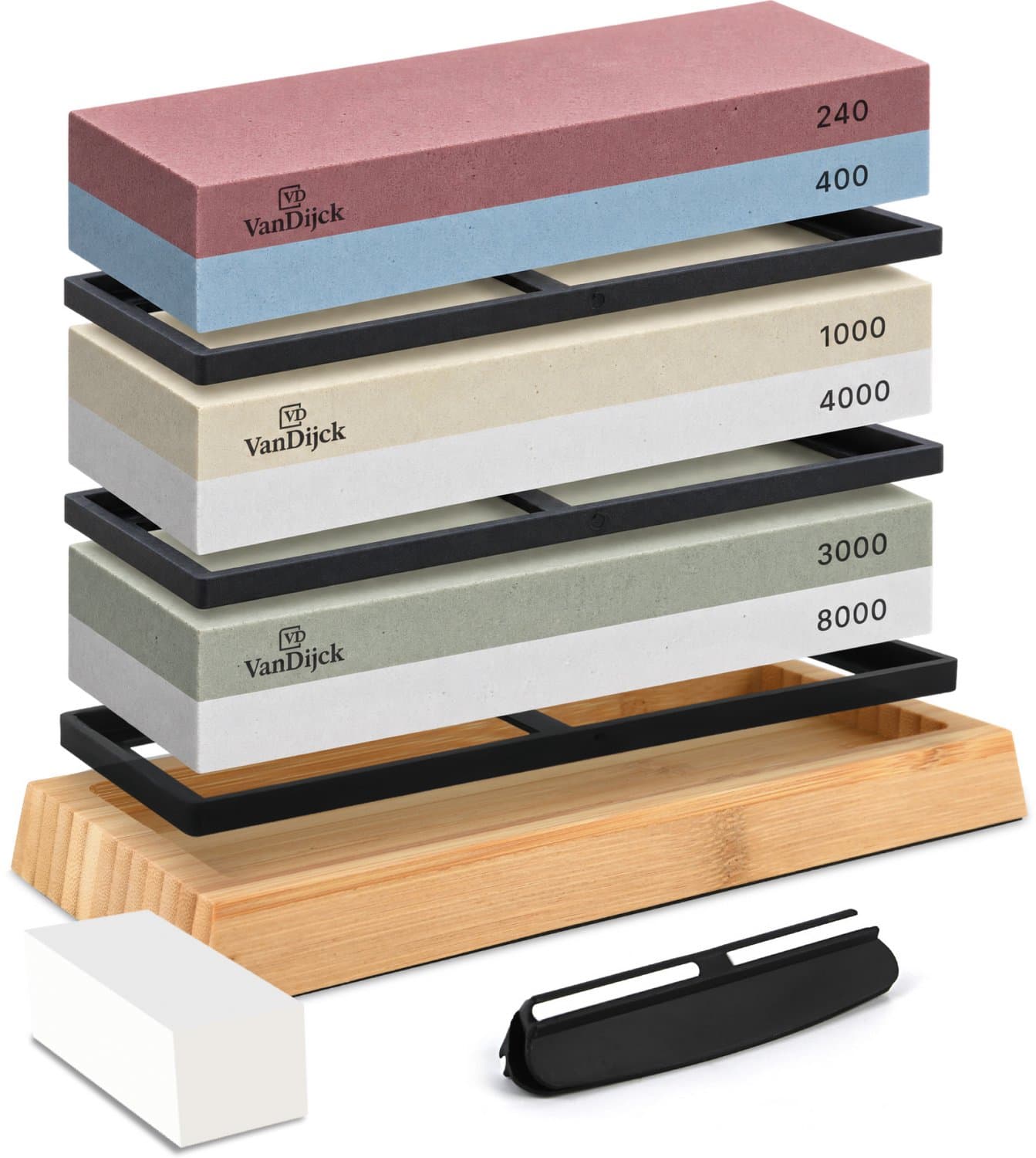 VanDijck Messenslijper Wetsteen - Slijpsteen Set - 6 Korrels 240-8000 - XL Light