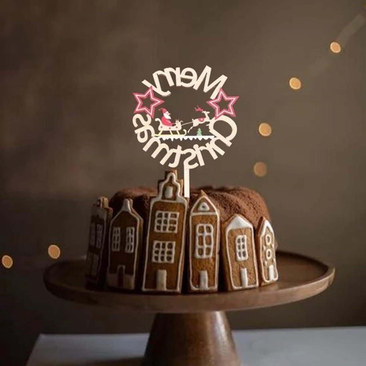 Kersttaart versiering voor feestelijke gelegenheden - Decoratie voor kersttaarten, gebak en desserts