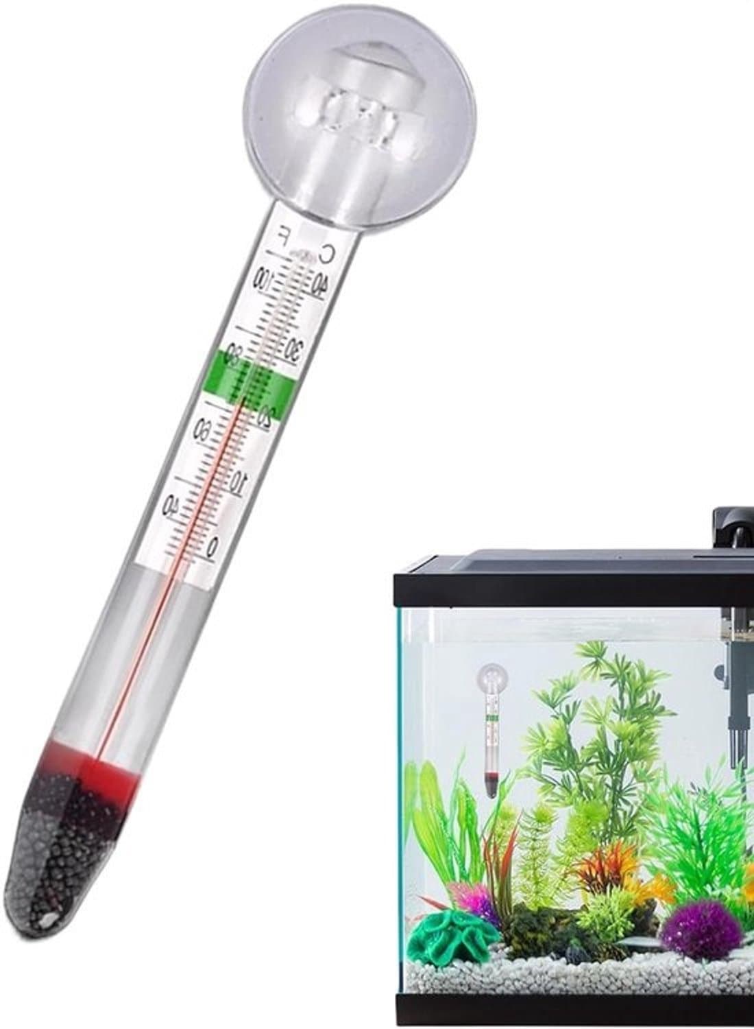 Aquariumthermometer - Temperatuurmonitor voor water - Temperatuurbewaking - Draadloos - 11.7 cm - Zwart